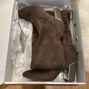 Guess over the knee boots brown faux suede